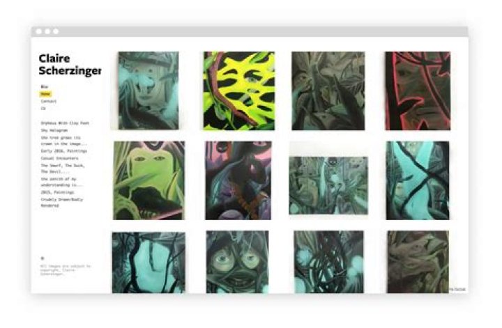 What should be included in an art portfolio website?